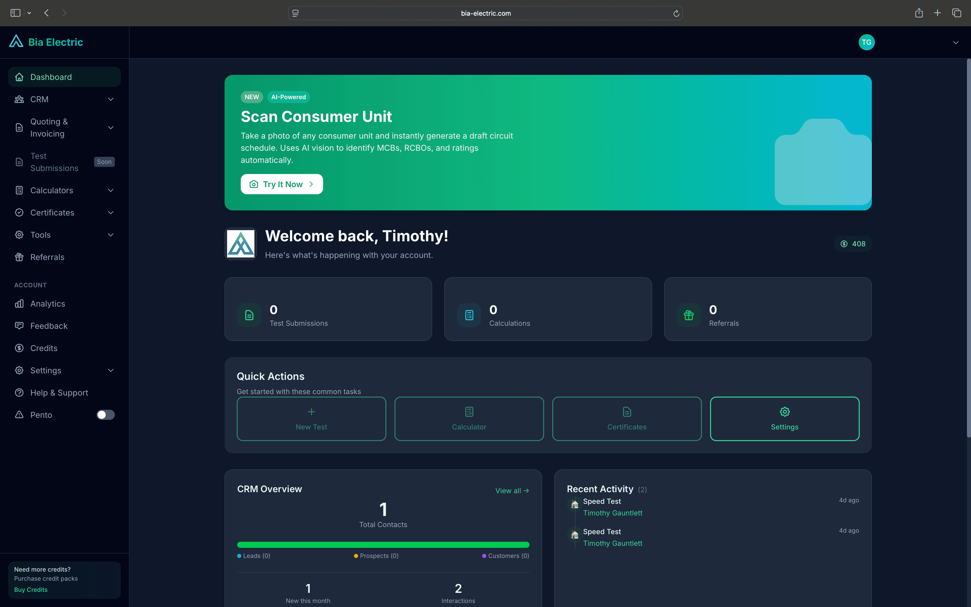 CRM contact form